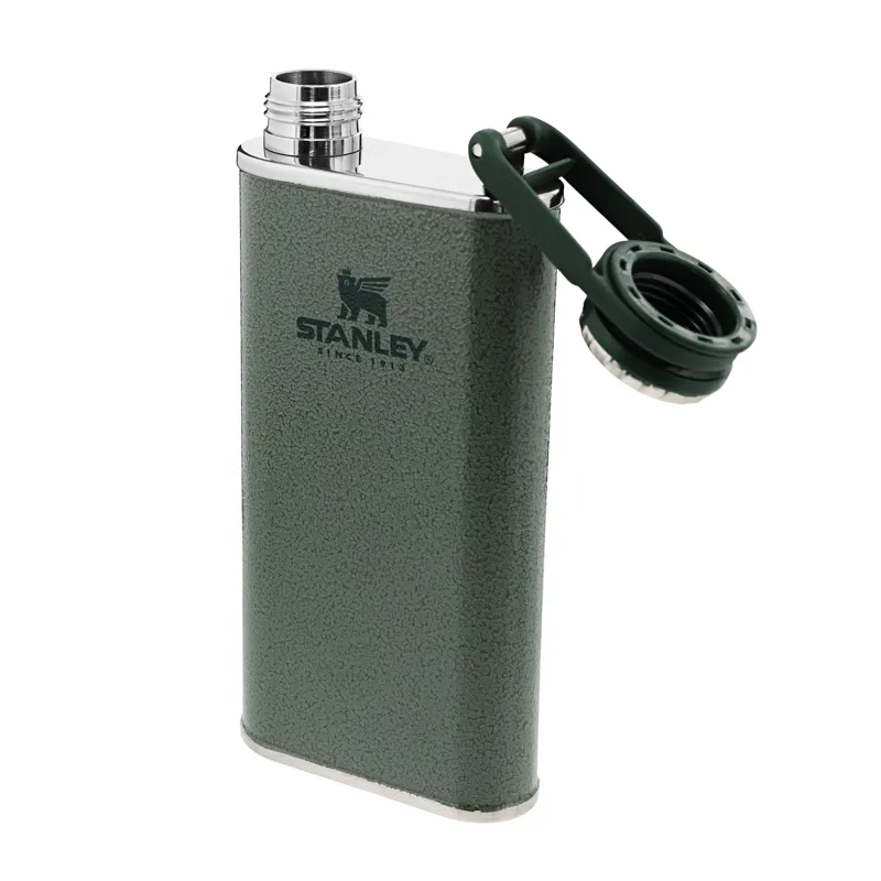 Stanley Classic Easy Fill Wide Mouth Flask 0.23L Hammertone Green-1